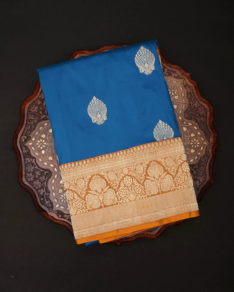 Serene Blue Soft Silk Saree - PattuCheeralu