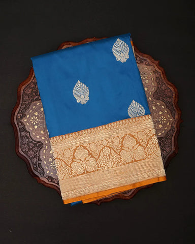 Serene Blue Soft Silk Saree - PattuCheeralu