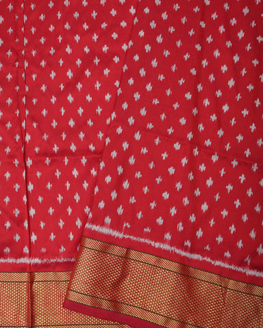 Chocolate Brown Patola Silk Saree - PattuCheeralu