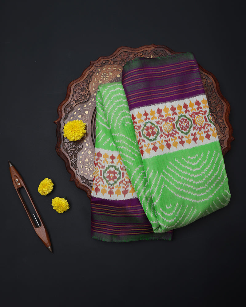 Light Green Patola Saree - PattuCheeralu