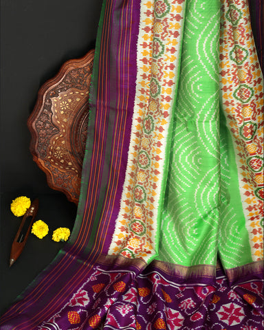 Light Green Patola Saree - PattuCheeralu