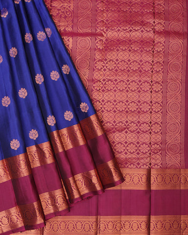 Navy Blue soft silk saree - PattuCheeralu