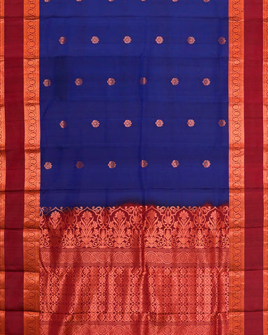Navy Blue soft silk saree - PattuCheeralu
