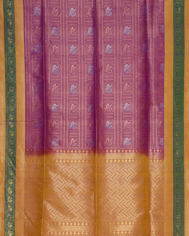 Purple kanjivaram silk saree - PattuCheeralu