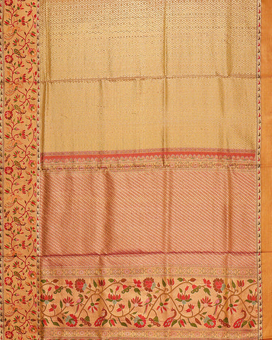 The gold tissue Kanjivaram saree - PattuCheeralu