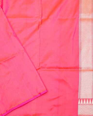 Pink katan silk saree - PattuCheeralu
