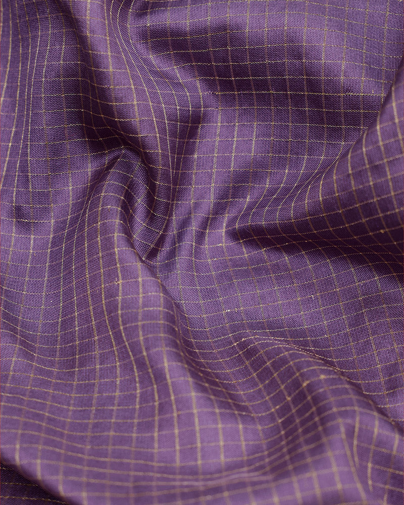 Lavender Katan Banarasi Silk Saree - PattuCheeralu