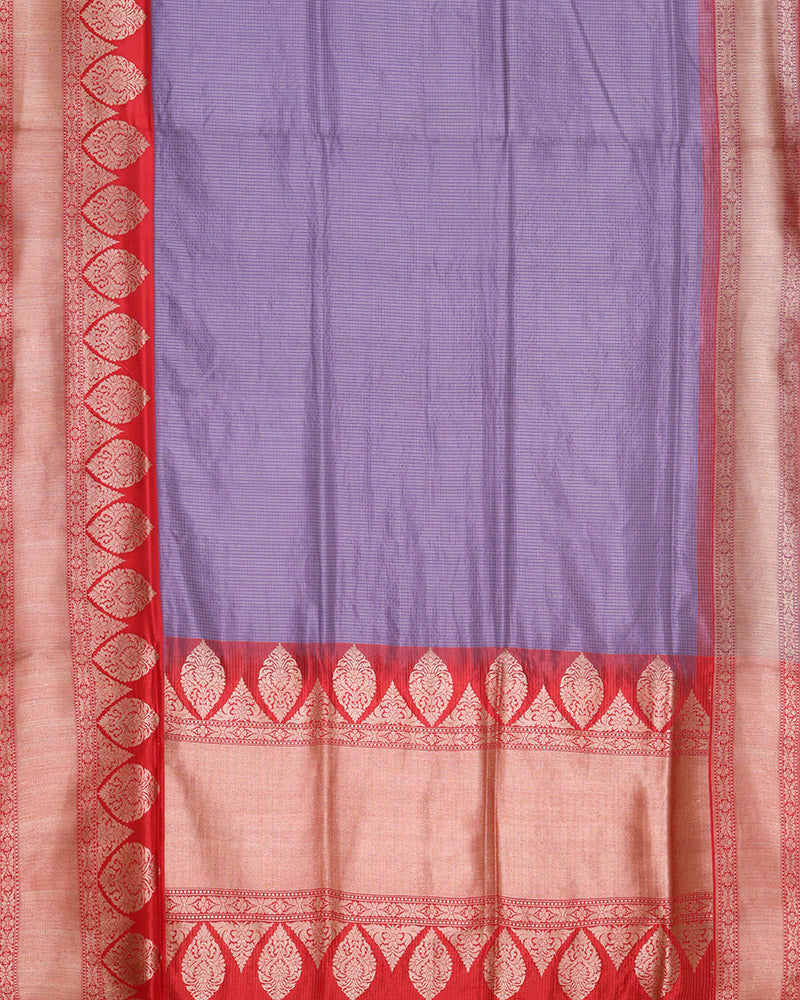 Lavender Katan Banarasi Silk Saree - PattuCheeralu