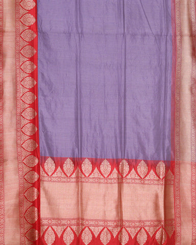 Lavender Katan Banarasi Silk Saree - PattuCheeralu