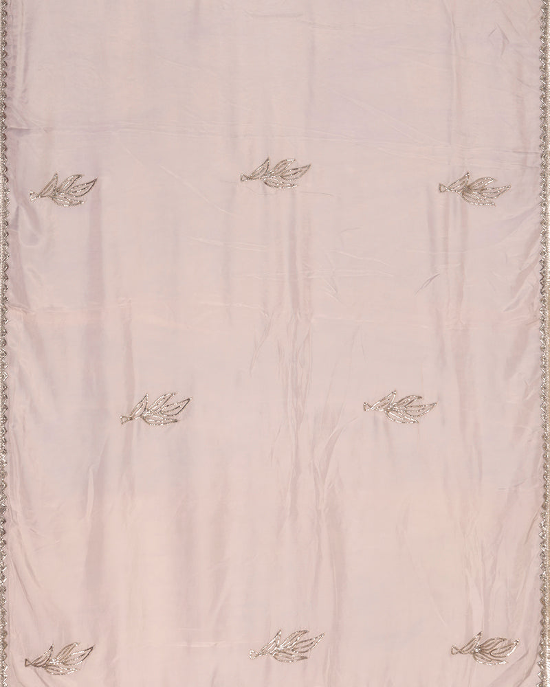 Onion pink Crepe silk saree - PattuCheeralu