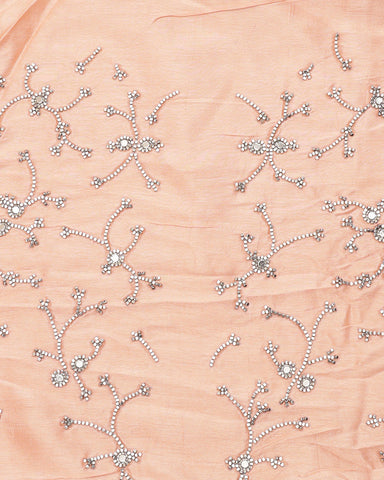 Onion pink Crepe silk saree - PattuCheeralu