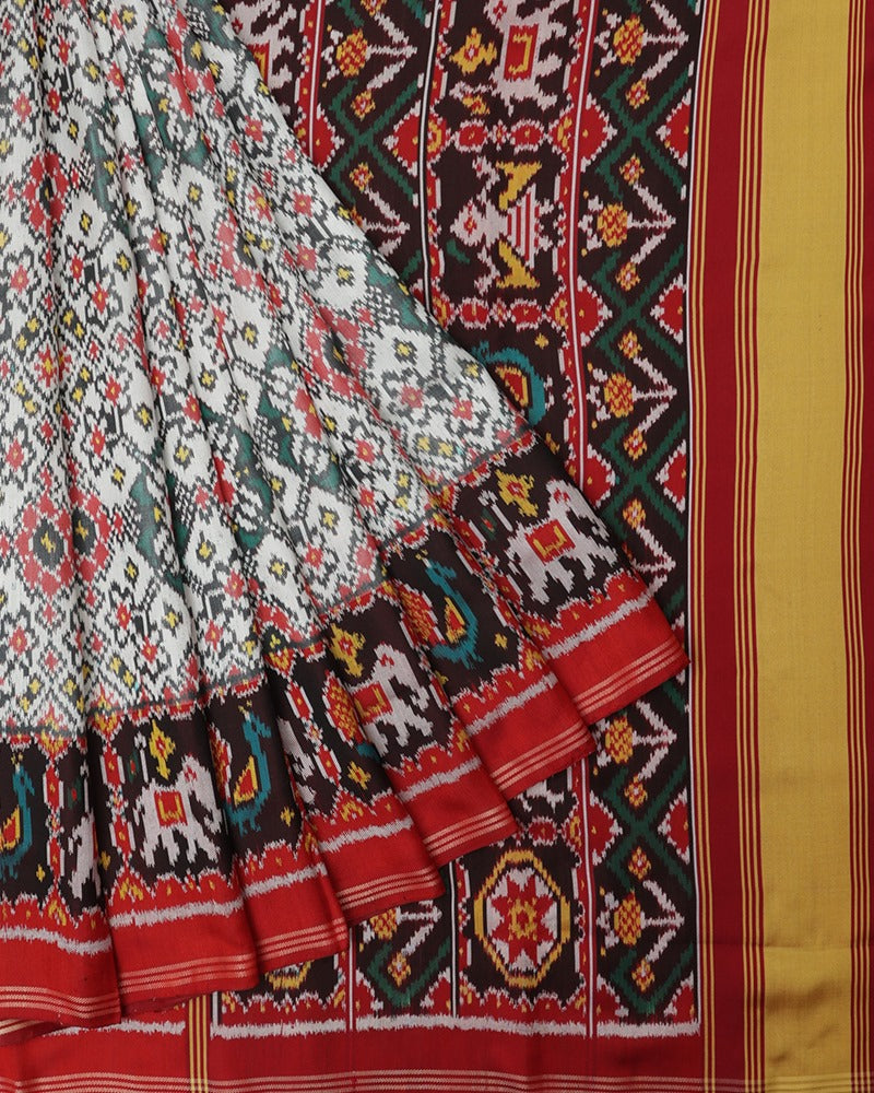 Off White Patola Silk - PattuCheeralu